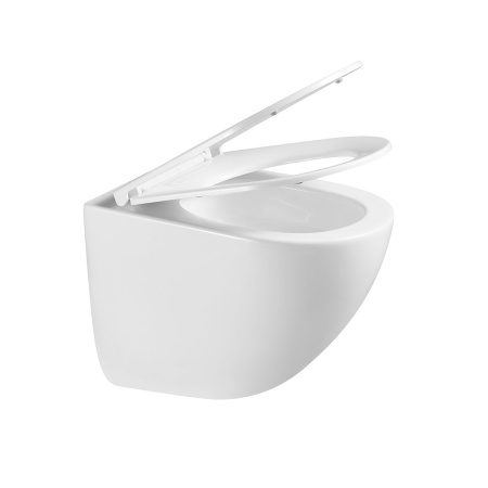 Унитаз подвесной безободковый Vincea Bien VT1-51T белый, с сиденьем микролифт