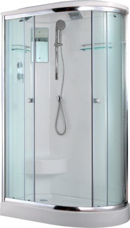 Душевая кабина Timo Lux T-7702 L P 120x85x225 профиль хром глянцевый, стекло прозрачное