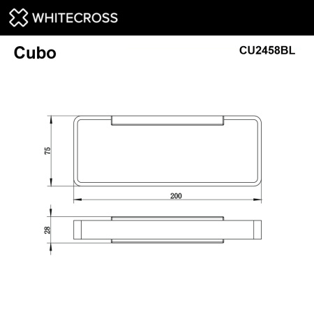 Полотенцедержатель WHITECROSS Cubo CU2458BL (черный мат)