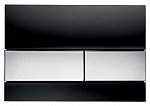 Кнопка смыва TECE Square 9240807 хром глянцевый/черный