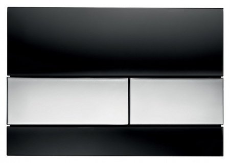 Кнопка смыва TECE Square 9240807 хром глянцевый/черный