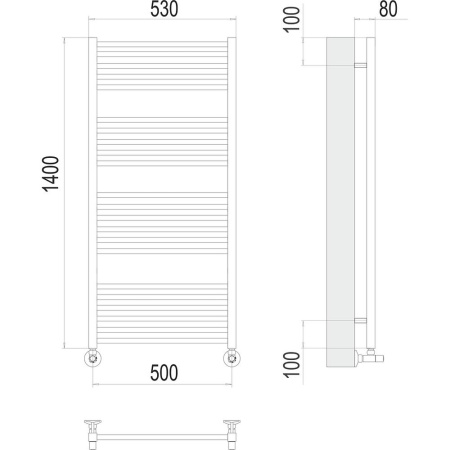 Полотенцесушитель водяной Terminus Сицилия П22 50х140