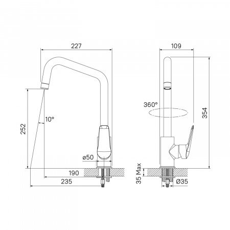 Смеситель для кухни IDDIS Torr TORSBL0i05 хром глянцевый