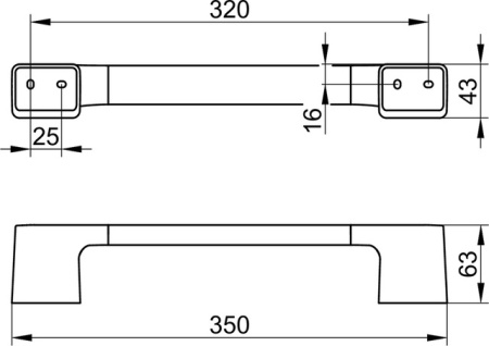 Поручень Keuco Aveno 14607370000 черный матовый