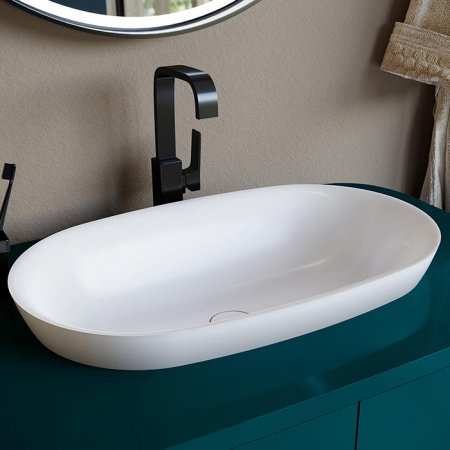 Раковина накладная 64.5см Salini Marea 1802201M белый матовый