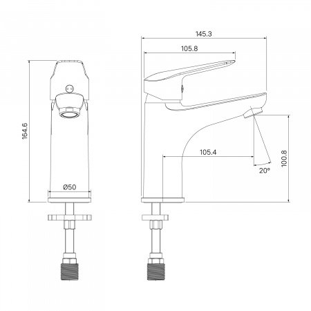Смеситель для раковины IDDIS Torr TORSB00i01 хром глянцевый