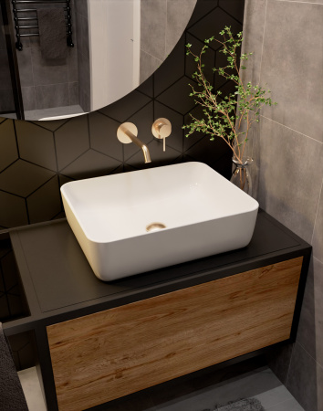 Смеситель для раковины AQUAme Siena AQM6215BG золото матовое