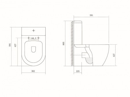 Унитаз-компакт Aquatek Оберон AQ1273S-00 с сиденьем Soft Close