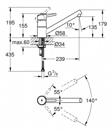 Смеситель для кухни Grohe Concetto 32659001 хром