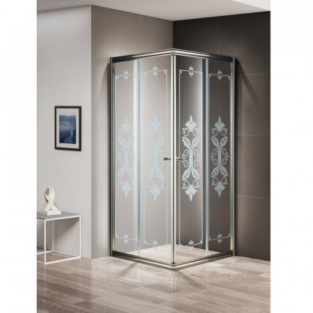 Душевой уголок Cezares Giubileo A-2 90x90 профиль Бронза стекло прозрачное