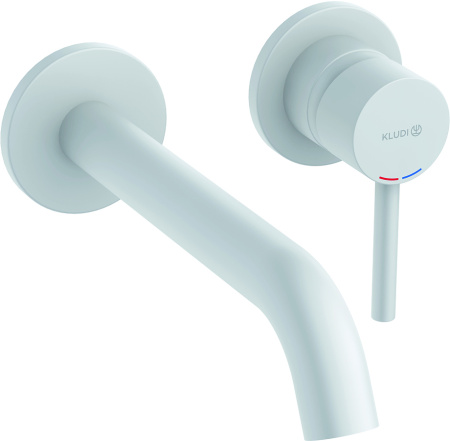 Смеситель для раковины (излив 23см) Kludi Bozz 382455376 белый матовый