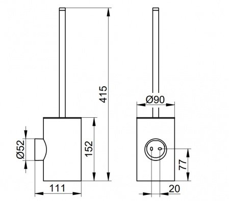 Ершик подвесной Keuco Reva 12864019000 хром