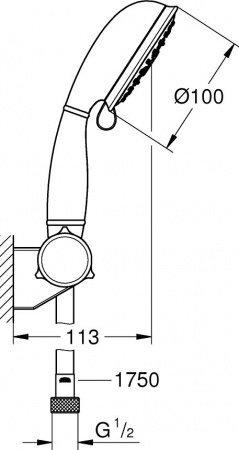Душевой гарнитур Grohe Tempesta New Rustic 27805001 Хром