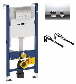 Готовое решение для подвесных унитазов Geberit Duofix UP100 458.124.21.1 хром глянцевый