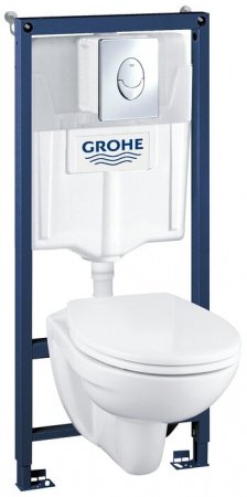 Унитаз с инсталляцией подвесной Grohe Solido Perfect 39192000 с горизонтальным выпуском