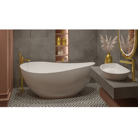 Ванна WHITECROSS Ruby 165x75 (белый глянец) иск. камень