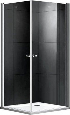 Душевой угол GEMY Rockcoco 90x90x190 профиль хром, стекло прозрачное