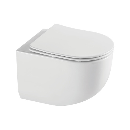 Унитаз подвесной безободковый Vincea Globo VT1-52T белый, с сиденьем микролифт