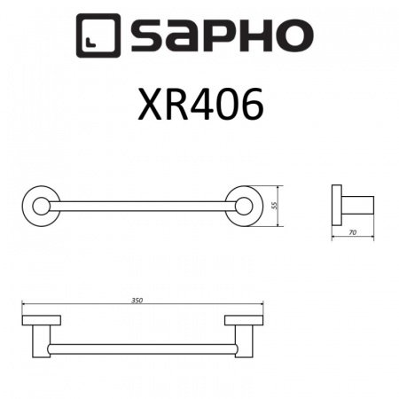Полотенцедержатель Sapho X-ROUND XR406 хром