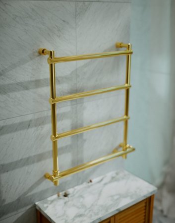 Полотенцесушитель электрический Margaroli Sole 542-4 5424704GONB 660х570 золото