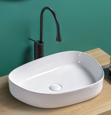 Раковина накладная 55см BelBagno BB1435 белый