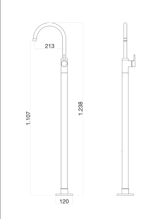 Смеситель для раковины Webert Rimini RI832101015, хром