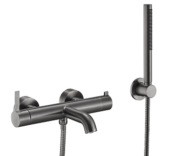 Смеситель для ванны с душевым гарнитуром Benesque Lumiere 11010903 черный брашированный