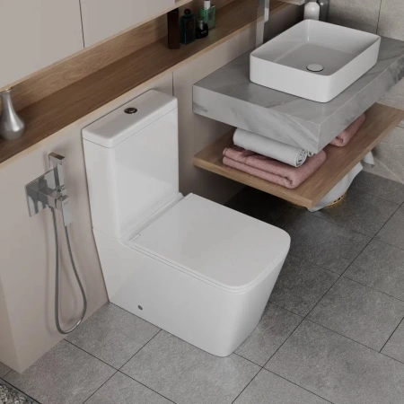 Унитаз напольный D&K Berlin DT1437016 белый, с сиденьем микролифт