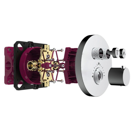 Термостат для душа на 2 потребителя AQUAme  AQM8802CR хром