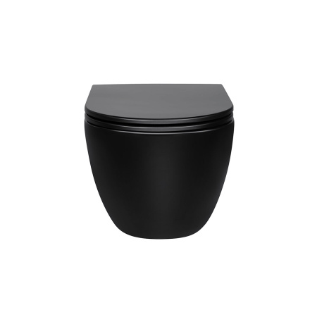 Унитаз подвесной безободковый Vincea Evo VT1-34MB черный матовый, с сиденьем микролифт
