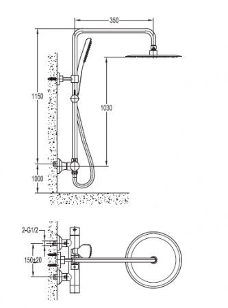 Душевая стойка Cezares SIESTA-F-CD-T-01 хром