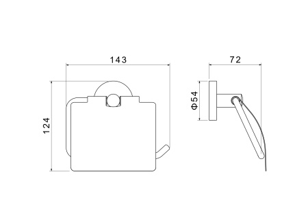 Держатель туалетной бумаги Aquatek Оберон AQ4209MB черный матовый