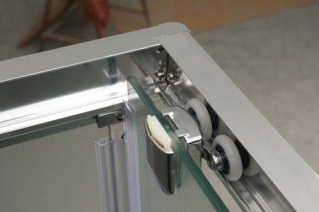 Душевой уголок BelBagno Uno AH-1 120x80 профиль Хром стекло прозрачное