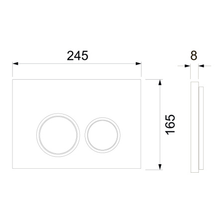 Кнопка смыва TECE Spring R 9940101 хром