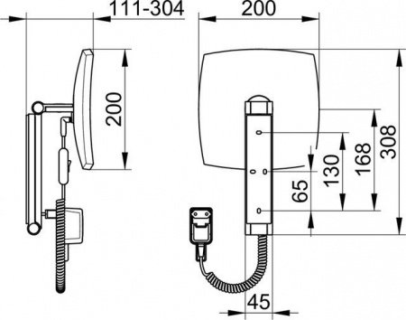 Косметическое зеркало Keuco iLook Move 17613019001 хром