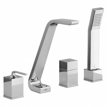 Смеситель на борт ванны Webert Wolo WO850701 Хром глянцевый