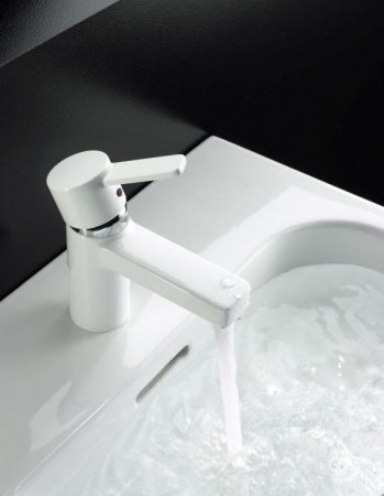 Смеситель для раковины Kludi Zenta  382519175 хром/белый