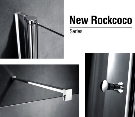 Душевой угол GEMY Rockcoco 100x100x190 профиль хром, стекло прозрачное