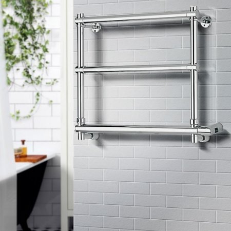 Полотенцесушитель электрический Margaroli Sole 540-3 5404703CRNB 455х570 хром