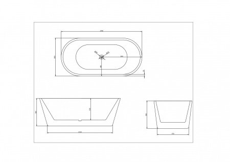 Акриловая ванна NT Tanarum 170x80 NT11