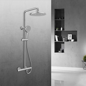 Душевая стойка с термостатом Vincea Esse VSFS-1E0TCH хром