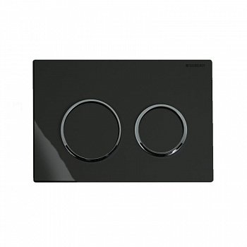 Кнопка смыва Geberit Omega 20 115.085.KM.1 хром глянцевый/черный