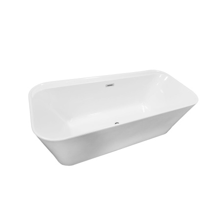 Ванна акриловая Vincea VBT-401-1700MW, 1700*800*580, цвет белый мат, слив-перелив в комплекте, хром