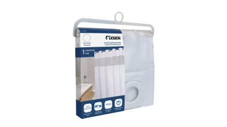 Шторка для ванной Fixsen Hotel FX-5115E прозрачная