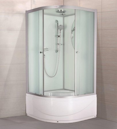 Душевая кабина Esbano ESKB100CRB 100x100x210см, профиль хром матовый, стекло рифленое