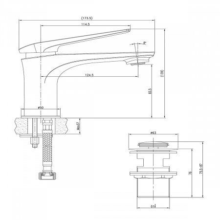 Смеситель для раковины Lemark Allegro LM5906CW хром/белый