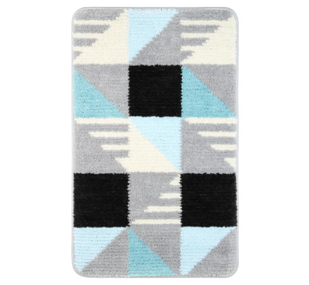 Коврик для ванной Fixsen Visa 1-ый, FX-5005Z, серо-бирюзовый, 50х80см