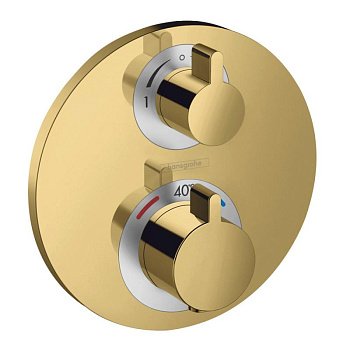 Термостат для душа на 2 потребителя Hansgrohe Ecostat S 15758990 золото