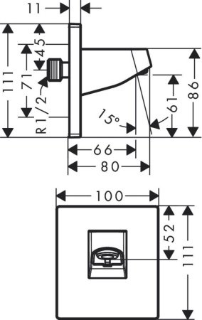Кронштейн для верхнего душа Hansgrohe Pulsify 24139700 белый матовый