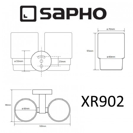 Стакан для ванной Sapho X-ROUND XR902 хром